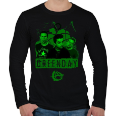 PRINTFASHION greenday - Férfi hosszú ujjú póló - Fekete