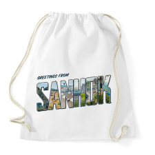 PRINTFASHION Greetings from Sanhok - PUBG - Sportzsák, Tornazsák - Fehér tornazsák