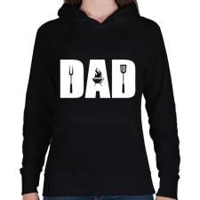 PRINTFASHION Grill apa - Női kapucnis pulóver - Fekete női pulóver, kardigán