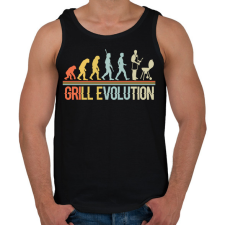 PRINTFASHION Grill evolution - Férfi atléta - Fekete atléta, trikó