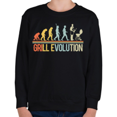PRINTFASHION Grill evolution - Gyerek pulóver - Fekete