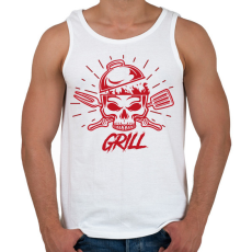 PRINTFASHION Grill koponya - Férfi atléta - Fehér