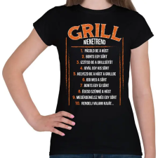 PRINTFASHION Grill menetrend - Női póló - Fekete női póló