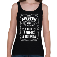 PRINTFASHION Grill mester - Női atléta - Fekete női trikó