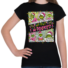 PRINTFASHION Grinch I'm Booked - Női póló - Fekete női póló