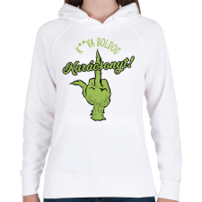 PRINTFASHION Grinch karácsony - Női kapucnis pulóver - Fehér női pulóver, kardigán