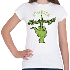 PRINTFASHION Grinch karácsony - Női póló - Fehér női póló