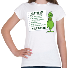 PRINTFASHION Grinch napirendje - Női póló - Fehér