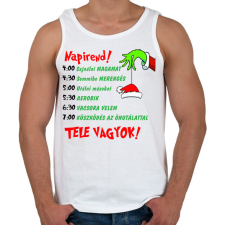 PRINTFASHION Grincs napirend - Férfi atléta - Fehér atléta, trikó