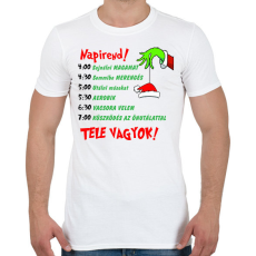 PRINTFASHION Grincs napirend - Férfi póló - Fehér