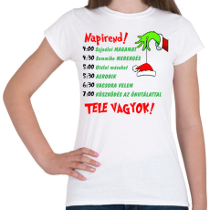 PRINTFASHION Grincs napirend - Női póló - Fehér