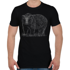 PRINTFASHION Grizzly medve - Férfi póló - Fekete