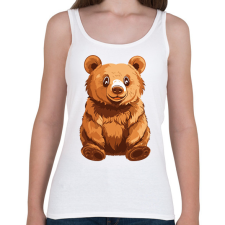 PRINTFASHION Grizzly medve - Női atléta - Fehér női trikó