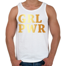 PRINTFASHION GRL PWR - Férfi atléta - Fehér