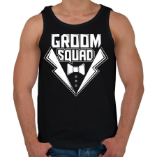 PRINTFASHION Groom squad - Férfi atléta - Fekete atléta, trikó