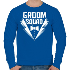 PRINTFASHION Groom squad - Férfi pulóver - Királykék