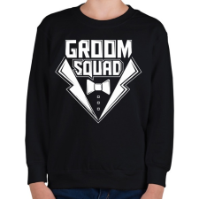 PRINTFASHION Groom squad - Gyerek pulóver - Fekete gyerek pulóver, kardigán