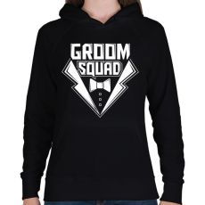 PRINTFASHION Groom squad - Női kapucnis pulóver - Fekete