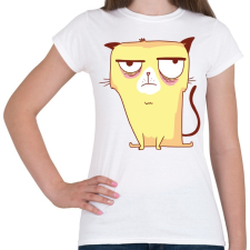PRINTFASHION Grumpy cat - Női póló - Fehér női póló