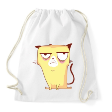 PRINTFASHION Grumpy cat - Sportzsák, Tornazsák - Fehér tornazsák