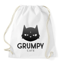 PRINTFASHION Grumpy Cats - Sportzsák, Tornazsák - Fehér tornazsák