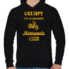 PRINTFASHION grumpy old mans motorcycle club - Férfi kapucnis pulóver - Fekete férfi pulóver, kardigán