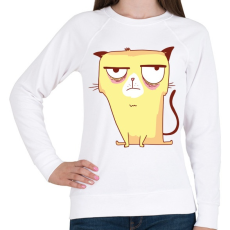 PRINTFASHION Grumpycat - Női pulóver - Fehér