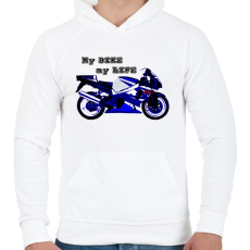 PRINTFASHION gsxr1000 - Férfi kapucnis pulóver - Fehér