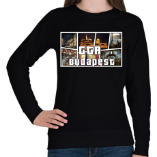 PRINTFASHION GTA BUDAPEST - Női pulóver - Fekete