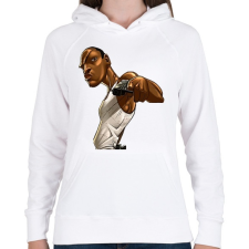 PRINTFASHION GTA - CJ - Női kapucnis pulóver - Fehér női pulóver, kardigán