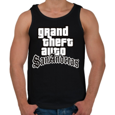 PRINTFASHION GTA - Férfi atléta - Fekete atléta, trikó