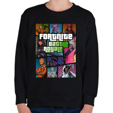 PRINTFASHION GTA Fortnite - Gyerek pulóver - Fekete gyerek pulóver, kardigán