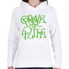 PRINTFASHION GTA - Grove Street Graffiti - Női kapucnis pulóver - Fehér női pulóver, kardigán