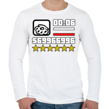 PRINTFASHION Gta Hud - Férfi hosszú ujjú póló - Fehér férfi póló