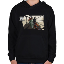 PRINTFASHION GTA intro - Gyerek kapucnis pulóver - Fekete gyerek pulóver, kardigán