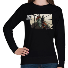 PRINTFASHION GTA intro - Női pulóver - Fekete női pulóver, kardigán