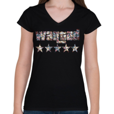 PRINTFASHION GTA - Női V-nyakú póló - Fekete