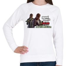 PRINTFASHION GTA Online heists - Női pulóver - Fehér női pulóver, kardigán