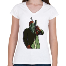 PRINTFASHION Gta San Andreas GrooveStreet - Női V-nyakú póló - Fehér