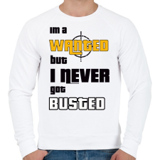 PRINTFASHION GTA SZÖVEGES - Férfi pulóver - Fehér férfi pulóver, kardigán