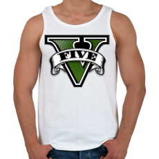 PRINTFASHION GTA V logo - Férfi atléta - Fehér