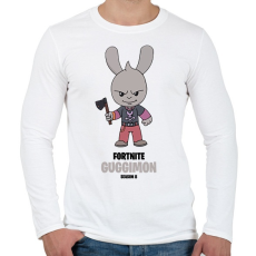 PRINTFASHION Guggimon - Fortnite Season 8 - Férfi hosszú ujjú póló - Fehér