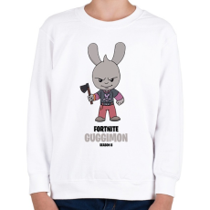 PRINTFASHION Guggimon - Fortnite Season 8 - Gyerek pulóver - Fehér