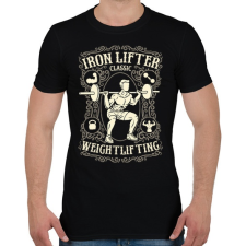 PRINTFASHION Guggolás vassal - Férfi póló - Fekete férfi póló