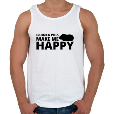 PRINTFASHION Guinea pigs make me happy - Férfi atléta - Fehér atléta, trikó