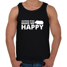 PRINTFASHION Guinea pigs make me happy - Férfi atléta - Fekete