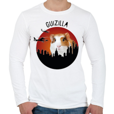 PRINTFASHION Guizilla - Férfi hosszú ujjú póló - Fehér férfi póló
