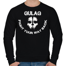 PRINTFASHION Gulag - Fight your way back - Férfi pulóver - Fekete férfi pulóver, kardigán