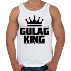 PRINTFASHION Gulag King - Férfi atléta - Fehér