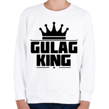 PRINTFASHION Gulag King - Gyerek pulóver - Fehér gyerek pulóver, kardigán